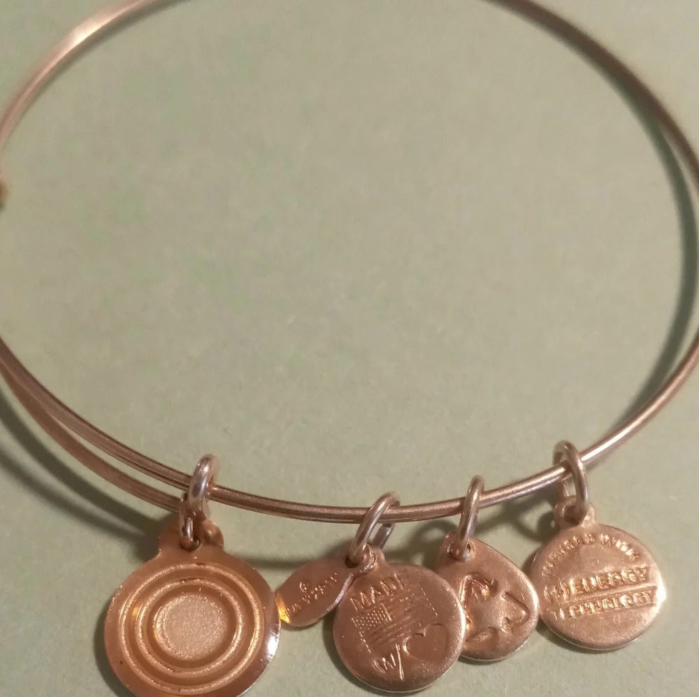 Alex and Ani 2012 divinity circle bangle bracelet in gold tone. - Picture 3 of 7